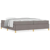 Kiemas lova su čiužiniu Taupe ir balta 200 x 200 cm audinys