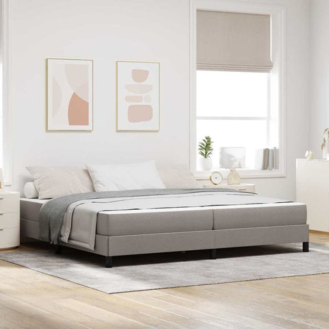 Kiemas lova su čiužiniu Taupe 200 x 200 cm audinys