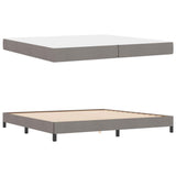 Kiemas lova su čiužiniu Taupe 200 x 200 cm audinys