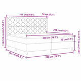 Kiemas lova su čiužiniu Tamsiai ruda 200 x 200 cm audinys
