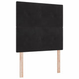 Kiemas lova su galvūgalio Juoda 80 x 200 cm Aksomas