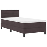Kiemas lova su čiužiniu Tamsiai rudas 90 x 200 cm audinys