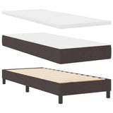 Kiemas lova su čiužiniu Tamsiai rudas 80 x 200 cm audinys