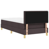 Kiemas lova su čiužiniu Tamsiai ruda 80 x 200 cm audinys