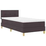 Kiemas lova su čiužiniu Tamsiai ruda 90 x 200 cm audinys