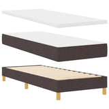 Kiemas lova su čiužiniu Tamsiai ruda 80 x 200 cm audinys