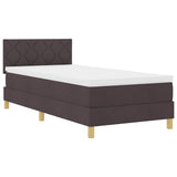 Kiemas lova su čiužiniu Tamsiai ruda 90 x 200 cm audinys