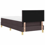 Kiemas lova su čiužiniu Tamsiai ruda 90 x 200 cm audinys