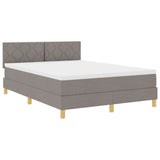 Kiemas lova su čiužiniu Taupe 140 x 190 cm audinys