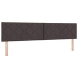 Kiemas lova su čiužiniu Tamsiai ruda 200 x 200 cm audinys