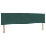 Kiemas lova su čiužiniu Tamsiai žalia 200 x 200 cm Aksomas