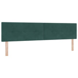 Kiemas lova su čiužiniu Tamsiai žalia 200 x 200 cm Aksomas