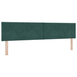 Kiemas lova su čiužiniu Tamsiai žalia 200 x 200 cm Aksomas