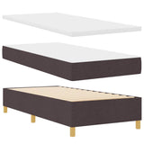 Kiemas lova su čiužiniu Tamsiai rudas 90 x 200 cm audinys