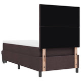 Kiemas lova su čiužiniu Tamsiai ruda 90 x 200 cm audinys