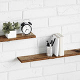 Knygų lentyna 4 pcs Ruda 100 x 10 x 1.5 cm Apdirbta mediena