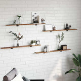 Knygų lentyna 4 pcs Ruda 100 x 10 x 1.5 cm Apdirbta mediena