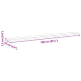 Knygų lentyna 4 pcs Ruda 100 x 10 x 1.5 cm Apdirbta mediena