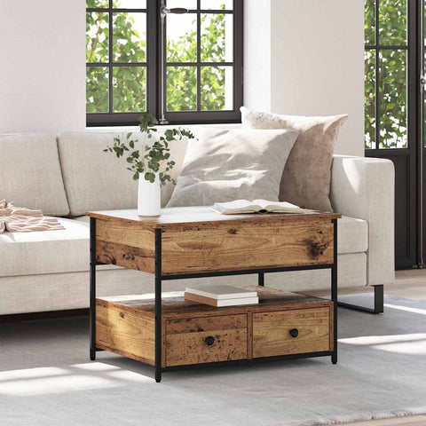 Kavos staliukas su stalčių Senovinis medis 70 x 50 x 54.5 cm