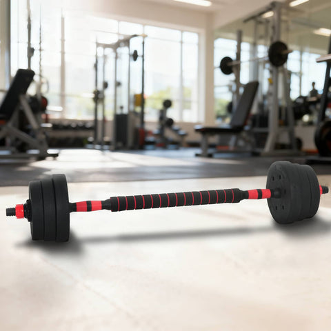 2-in-1 hantelių rinkinys Juoda ir raudona 121 x 19,5 x 19,5 cm