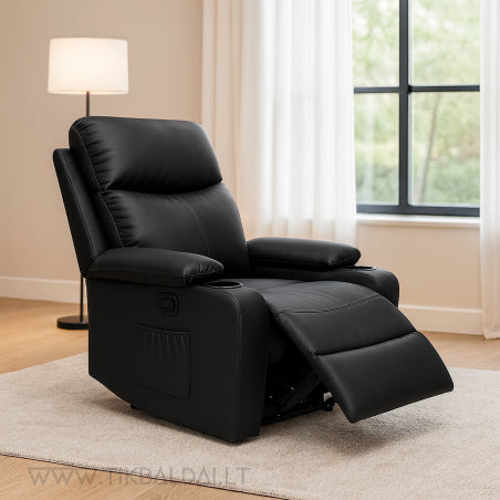 Fotelis reklaineris Relax su pakoju