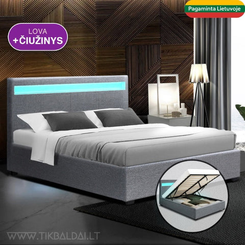Topinis pasiūlymas! Lova New York su LED + čiužinys