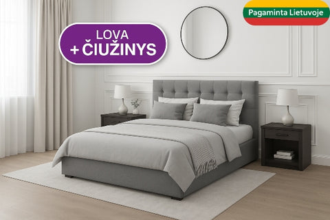 Miegamojo lova Nikola + čiužinys