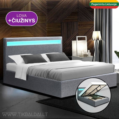 Topinis pasiūlymas! Lova New York su LED + čiužinys