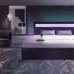 Miegamojo lova New York su LED