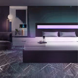 Miegamojo lova New York su LED