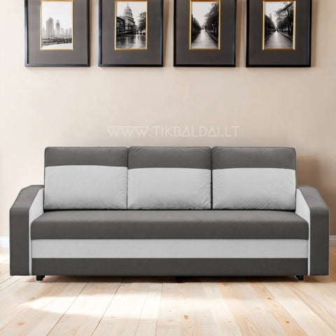 Trivietė sofa lova Aura su miegojimo mechanizmu