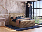 Continental miegamojo lova Cezar LED su čiužiniu + antčiužinis DOVANŲ